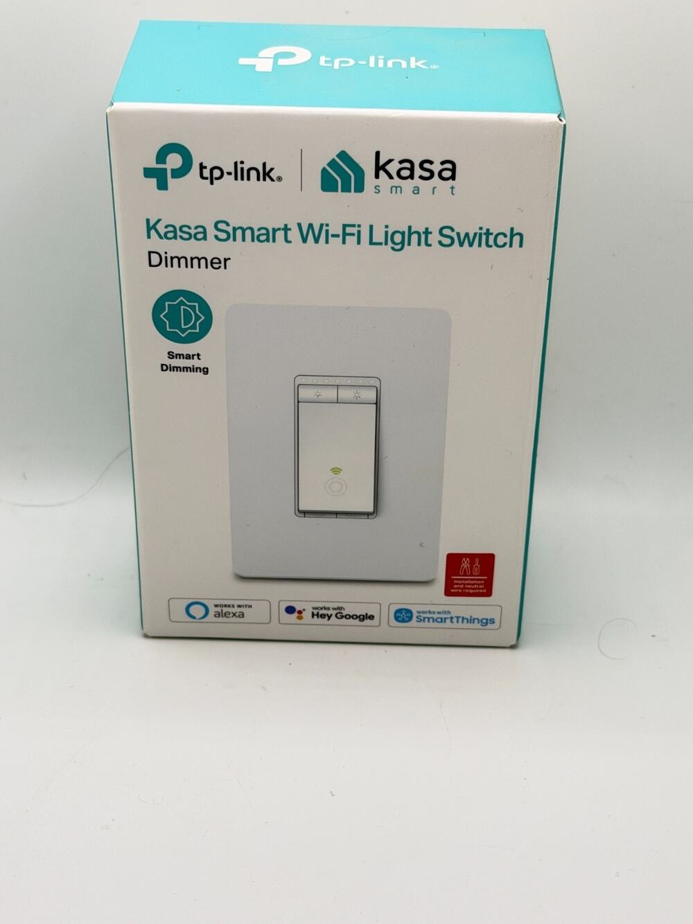 Kasa Smart Dimmer Switch HS220, Single Pole, Needs Neutral Wire, 2.4GHz Wi-Fi
